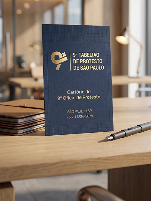 Identidade visual criada pela Afino Design para cartório