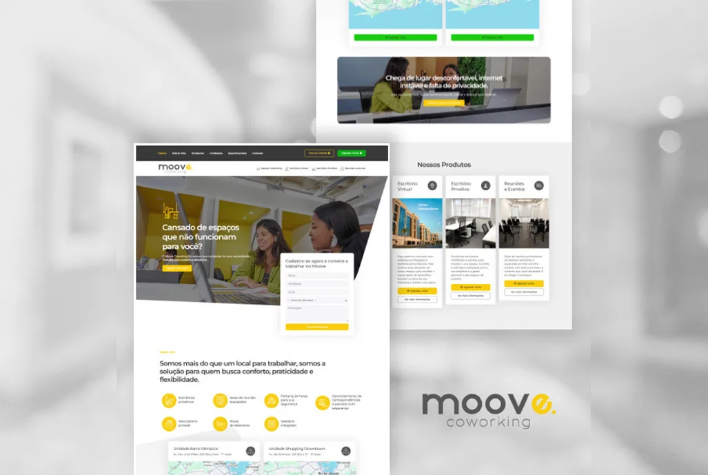 Site  Moove Coworking - Rio de janeiro | Afino Design